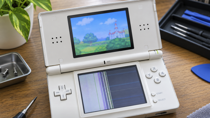 液晶に線が表示される…DS修理前に確認したいポイント